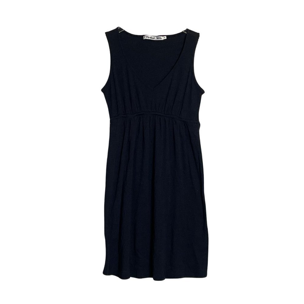 NWOT Michael Stars Maternity Tie Back The Original Tee Mini Dress in Black OS